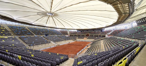 Visualisierung der künftigen Innenansicht des Tennisstadion am Hamburger Rothenbaum